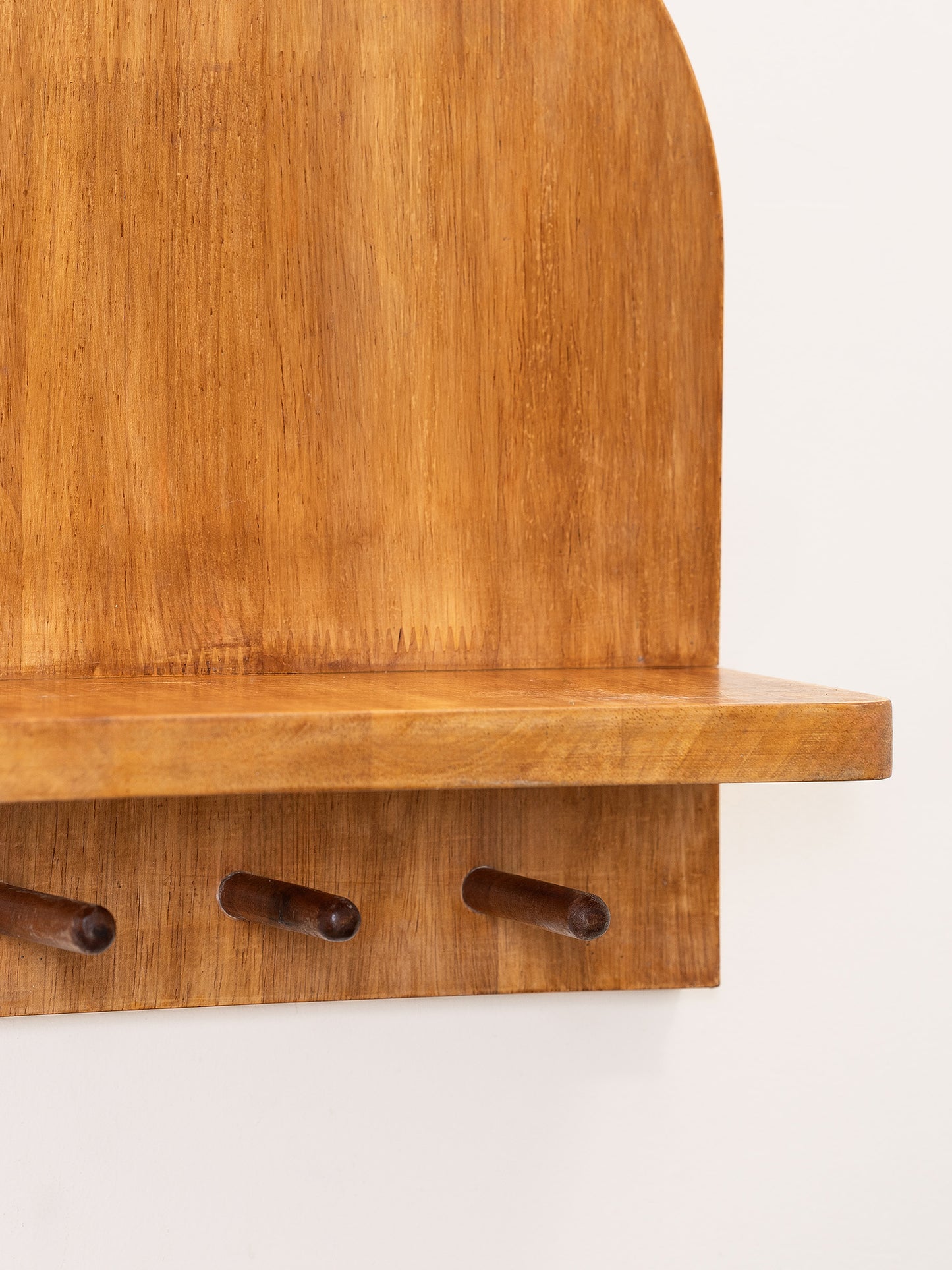 Wooden Wall Shelf and Key Holder