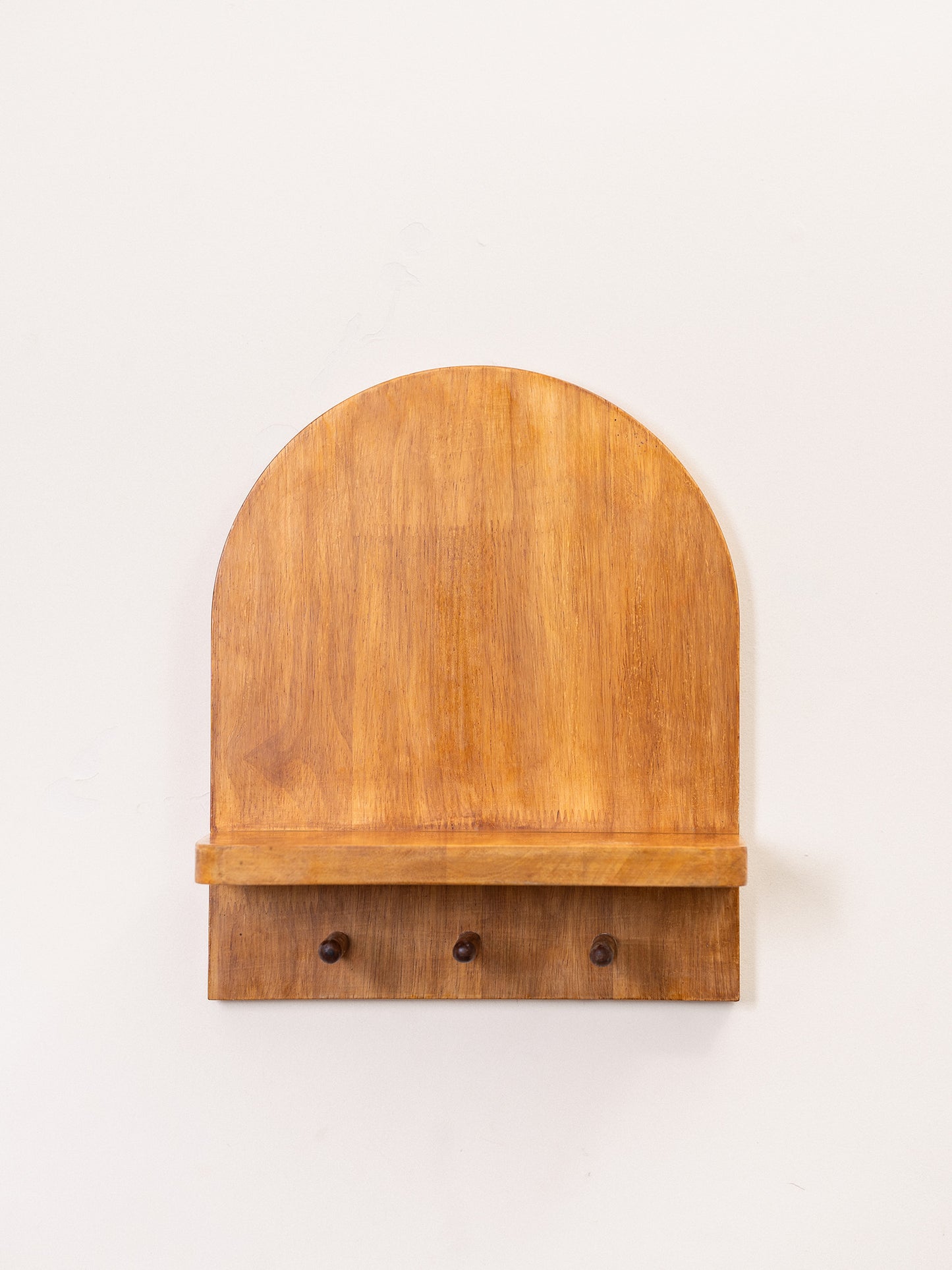 Wooden Wall Shelf and Key Holder