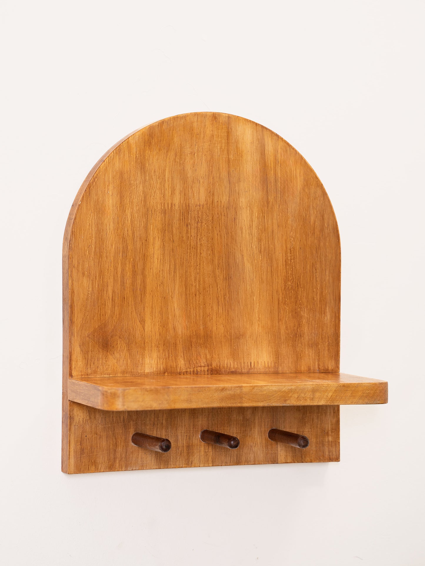 Wooden Wall Shelf and Key Holder