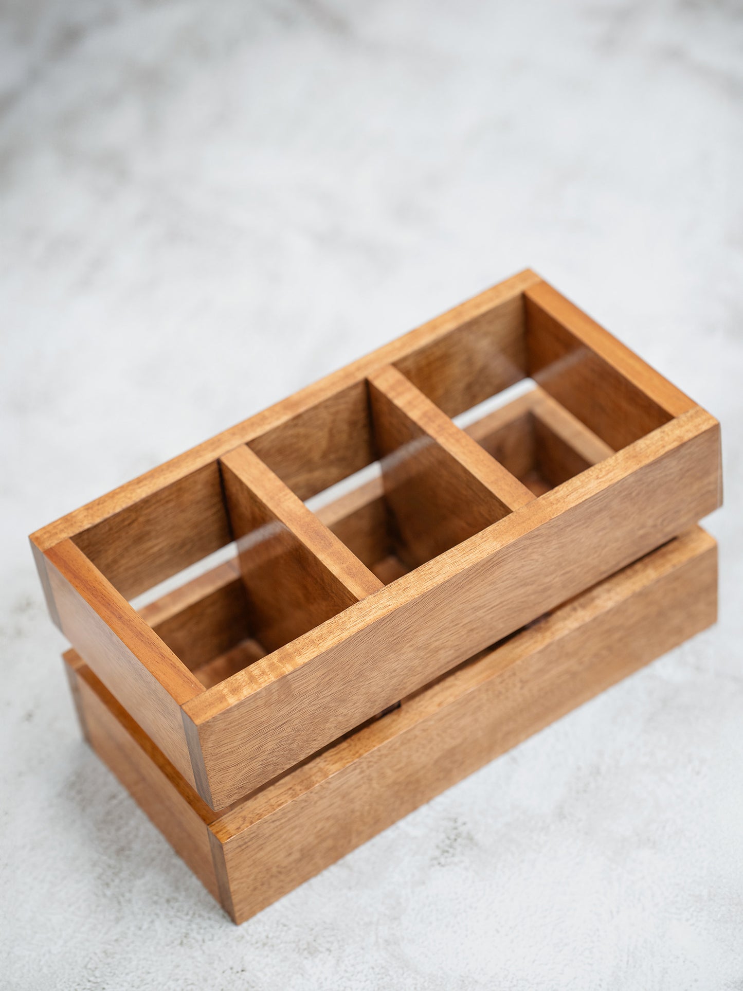 Spaced Wooden Cutlery Stand