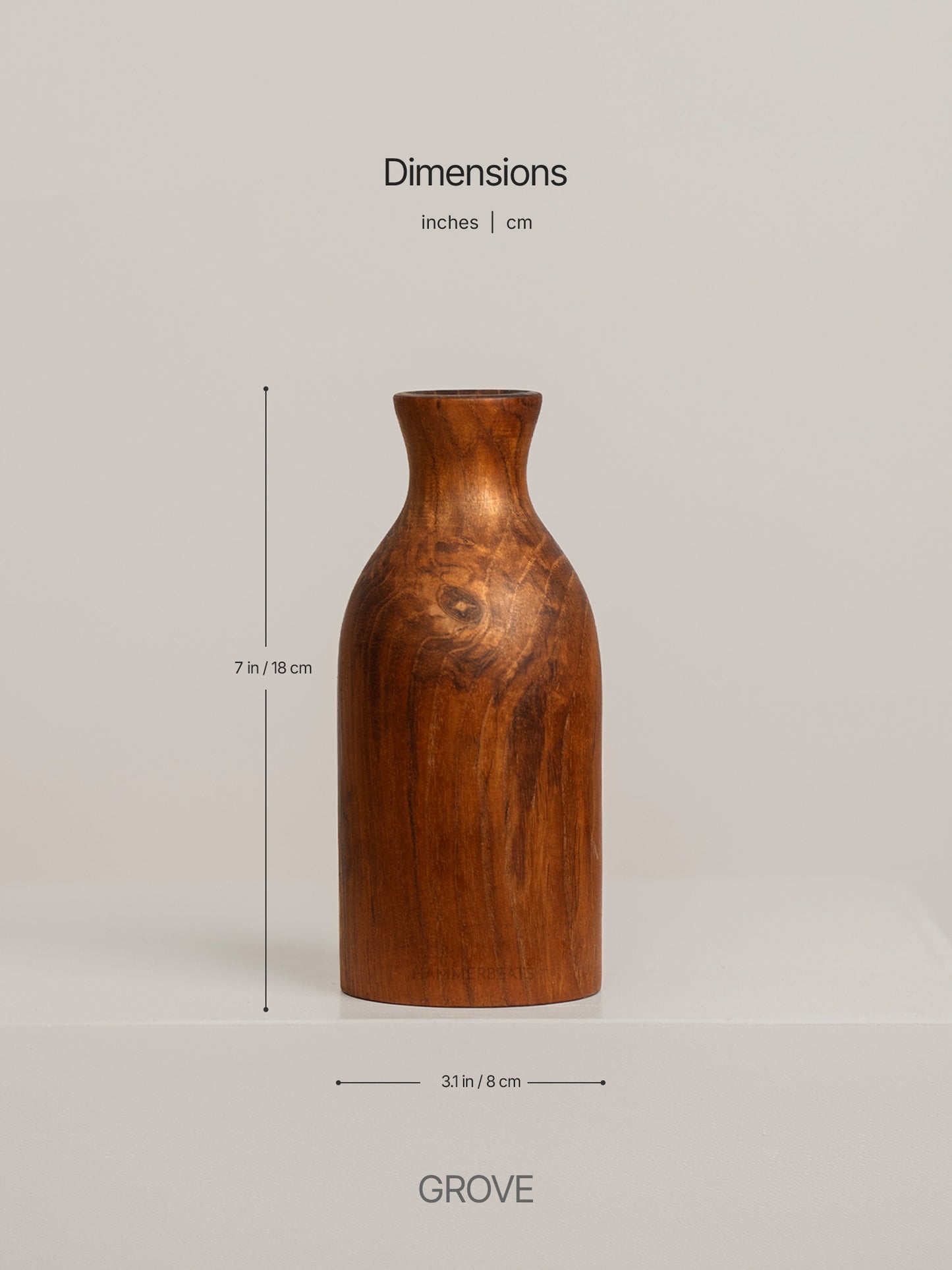Grove Wooden Vase