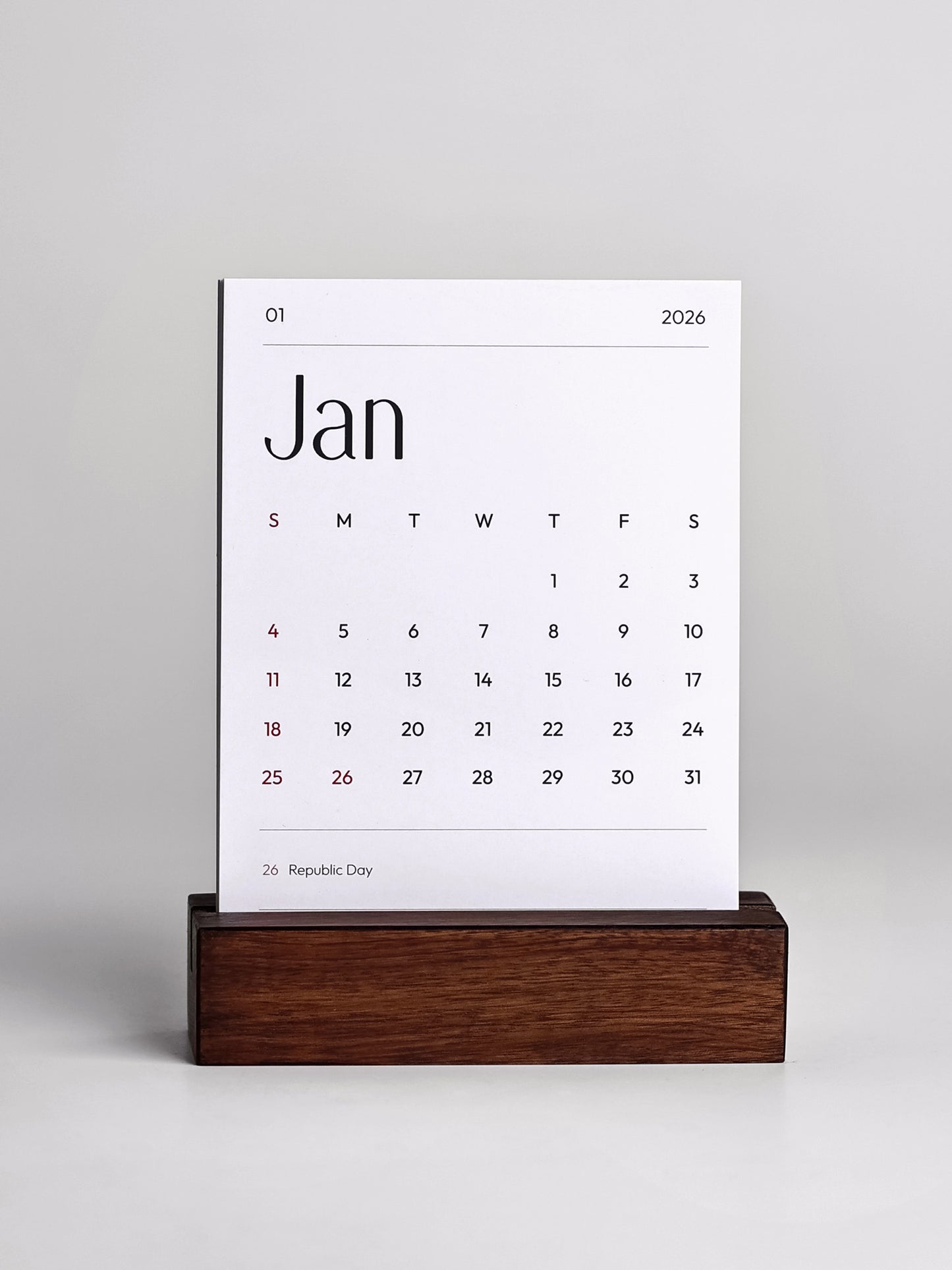 Minimalist 2026 Desk Calendar
