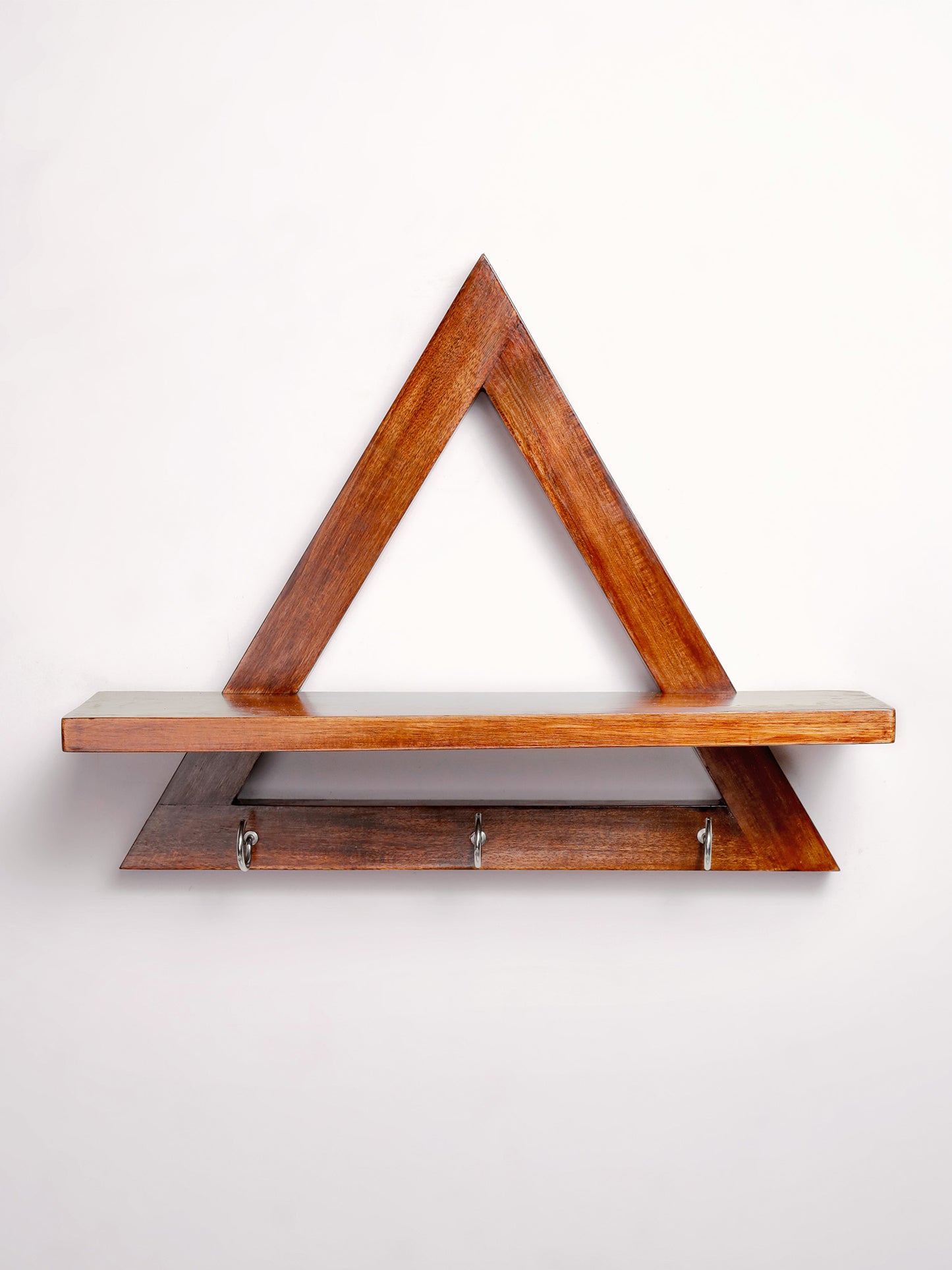 Triangle Wall Shelf and Key Holder