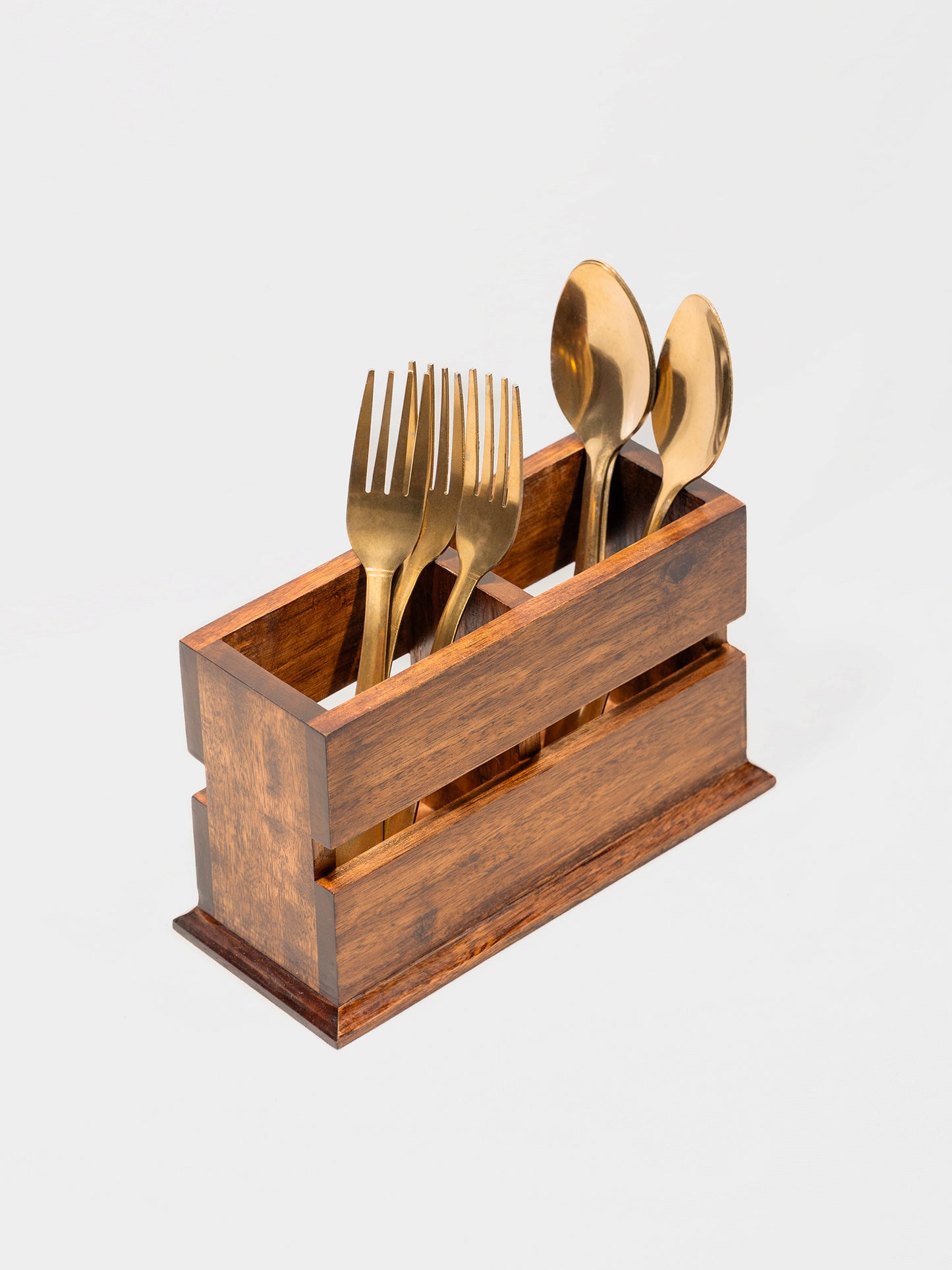 Wooden cutlery stand