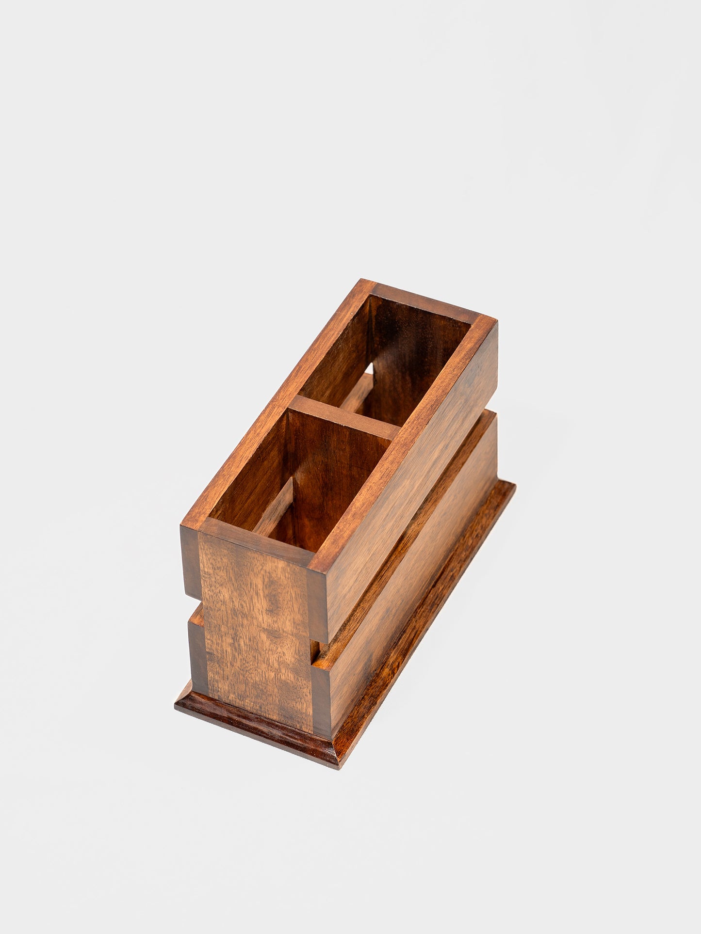 Wooden cutlery stand