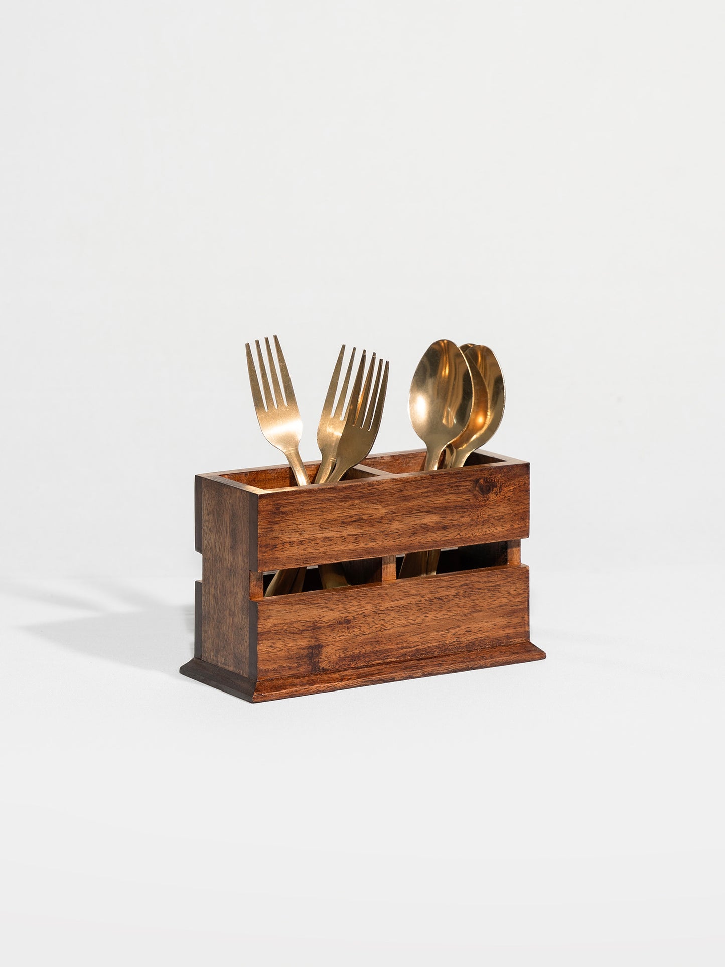 Wooden cutlery stand